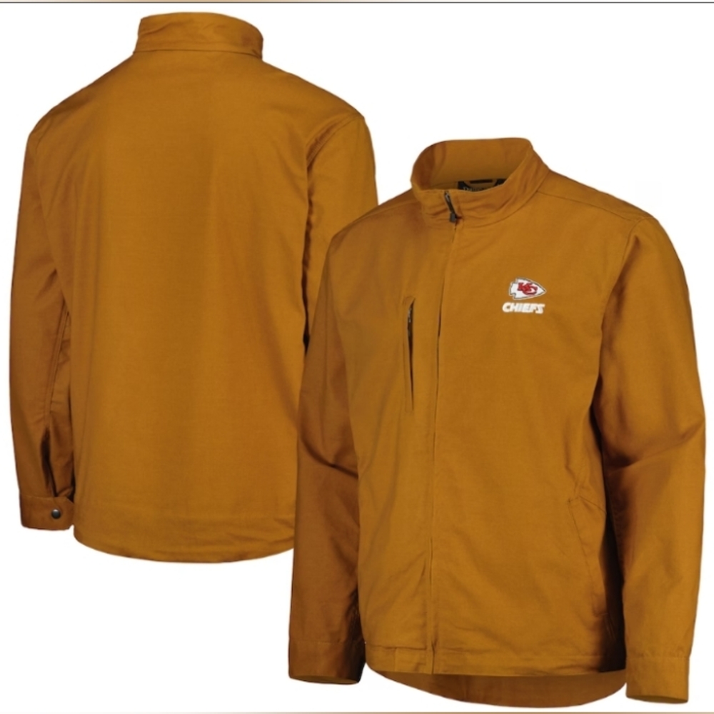 Dunbrooke Tan Kansas City Chiefs Journey Workwear Tri-Blend Full-Zip Jacket